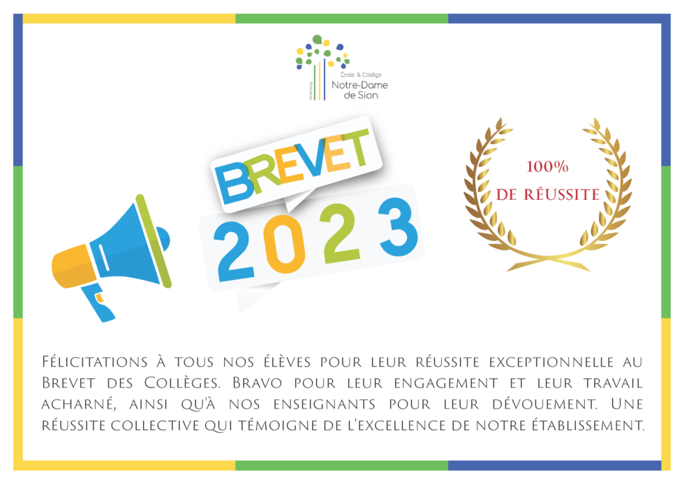Brevet 2023 - École & Collège Notre-Dame de Sion