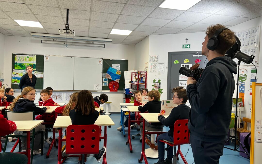 Tournage d’un film pour l’école